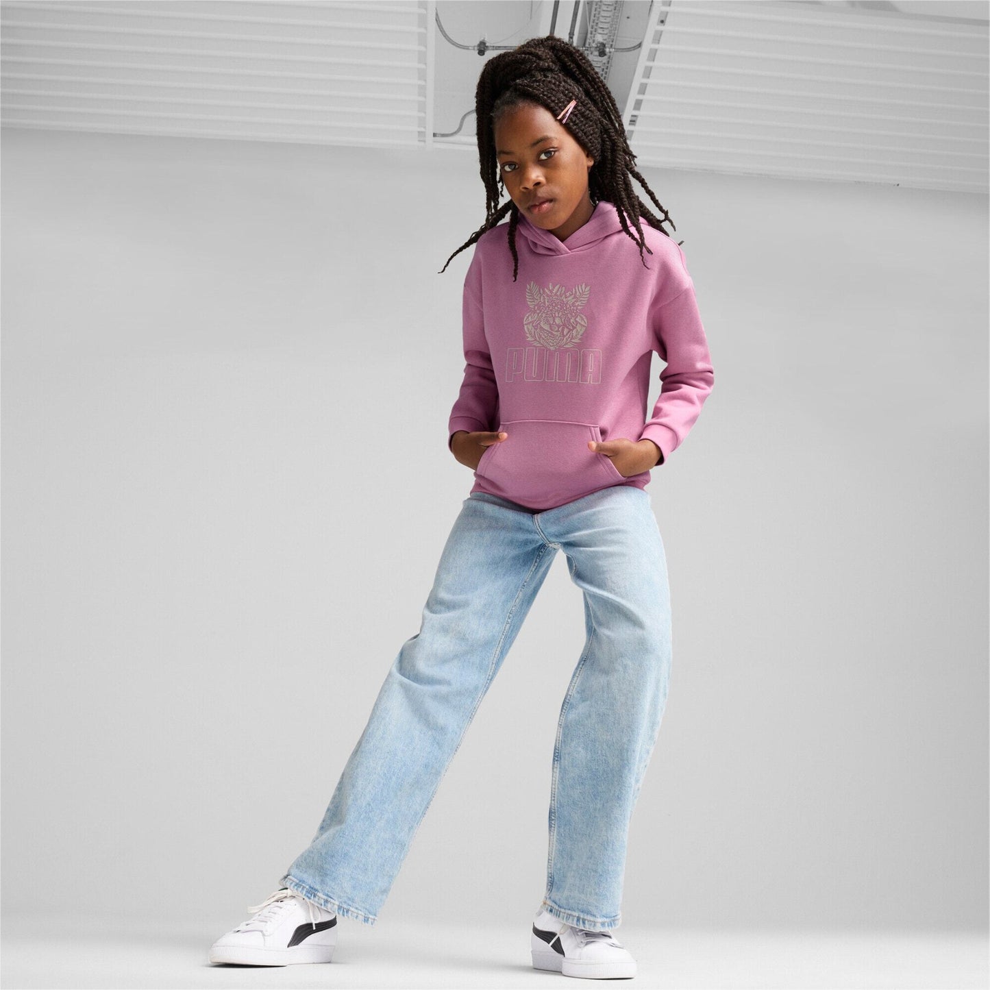 PUMA GIRLS' HOODIE -