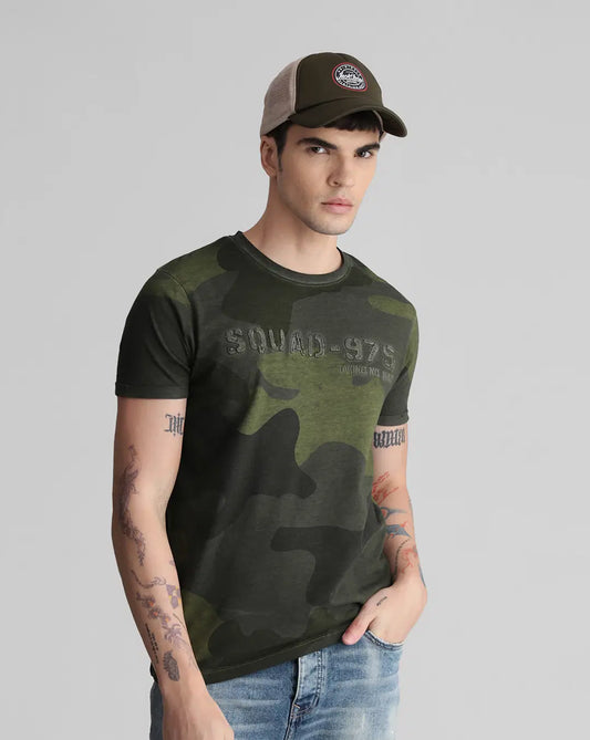 JACK & JONES MEN'S CAMO GRAPHIC T-shirt
